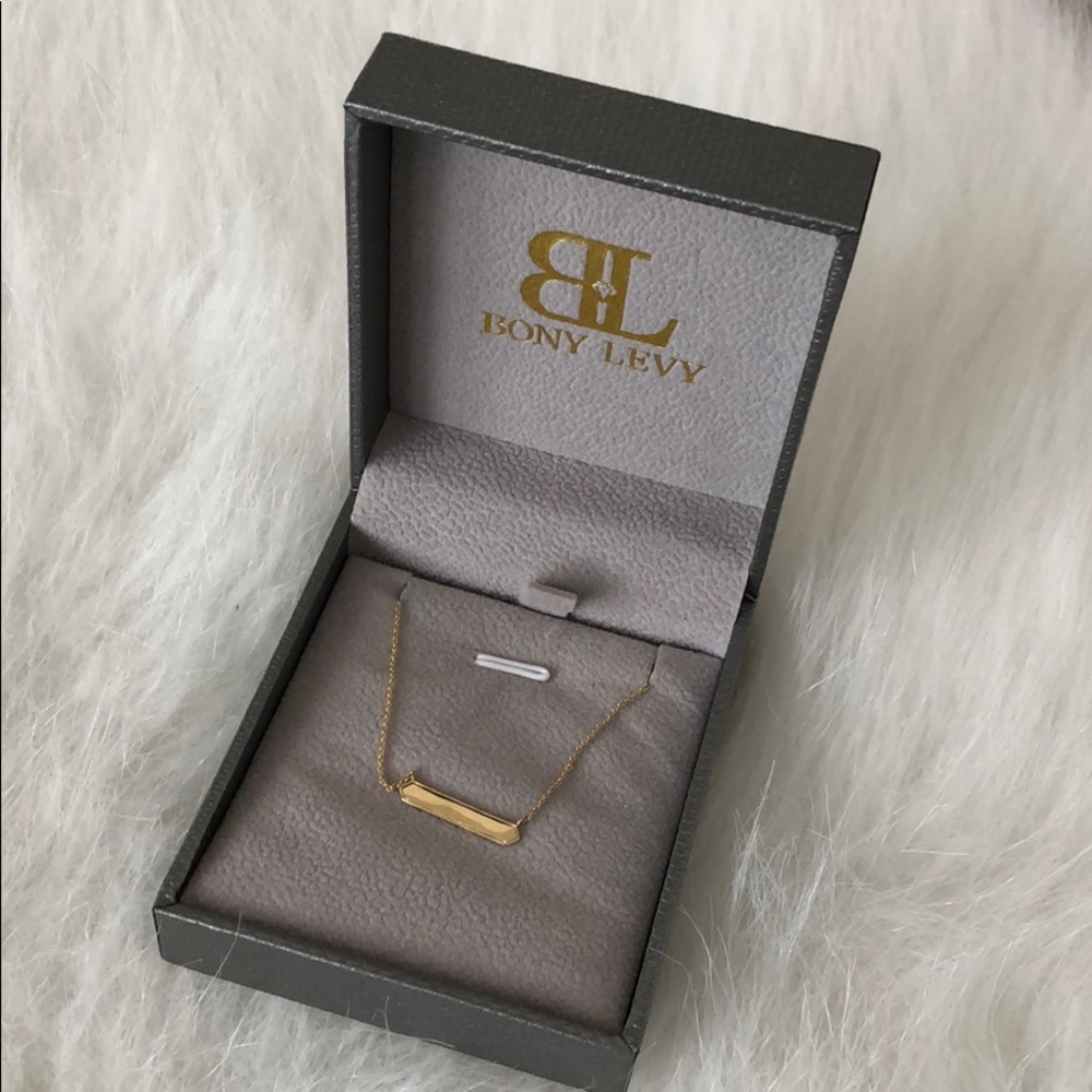 Bony Levy 14k gold bar necklace - Picture 2 of 4